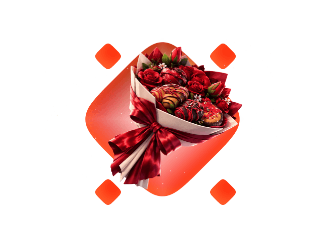 prezent-czerwony-donut icon